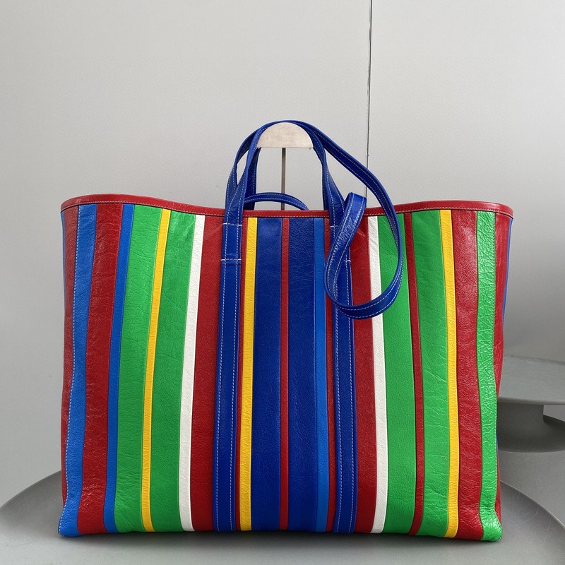 Balenciaga Striped Shopper Tote Bag 047