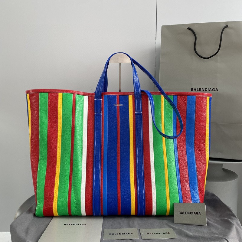 Balenciaga Striped Shopper Tote Bag 047