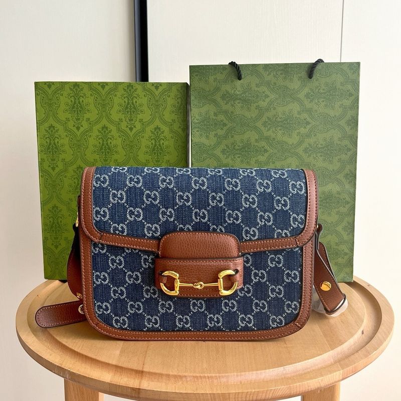 Gucci Horsebit 1955 Denim Bag