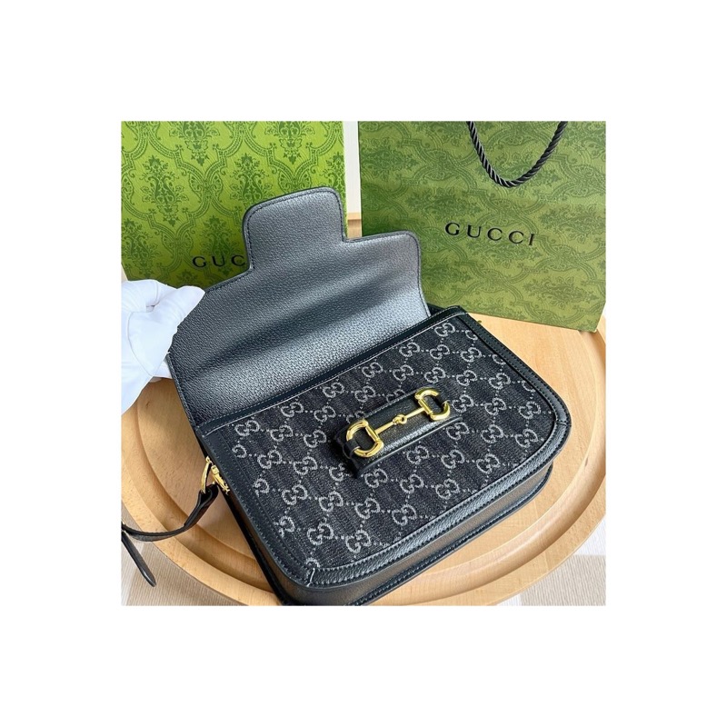 Gucci Horsebit 1955 Denim Bag