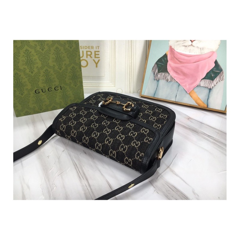 Gucci Horsebit 1955 Denim Bag