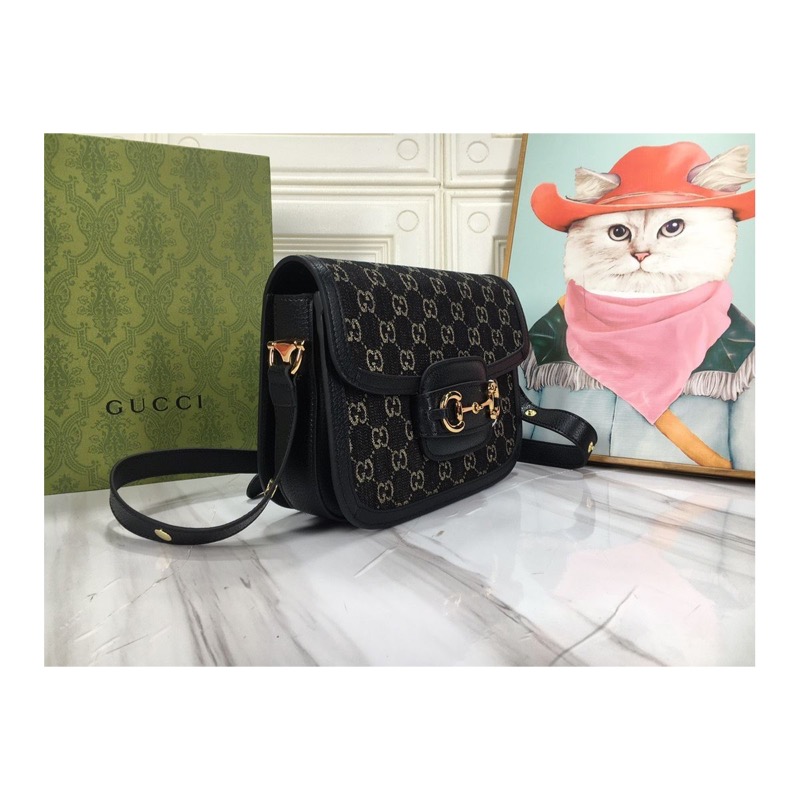 Gucci Horsebit 1955 Denim Bag