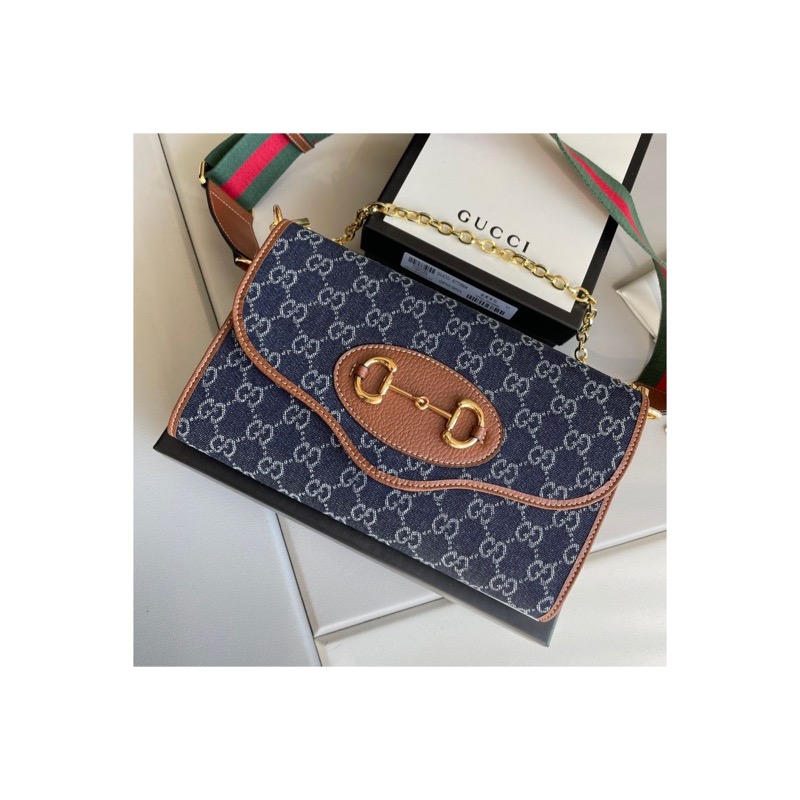 Gucci Horsebit 1955 Denim Bag