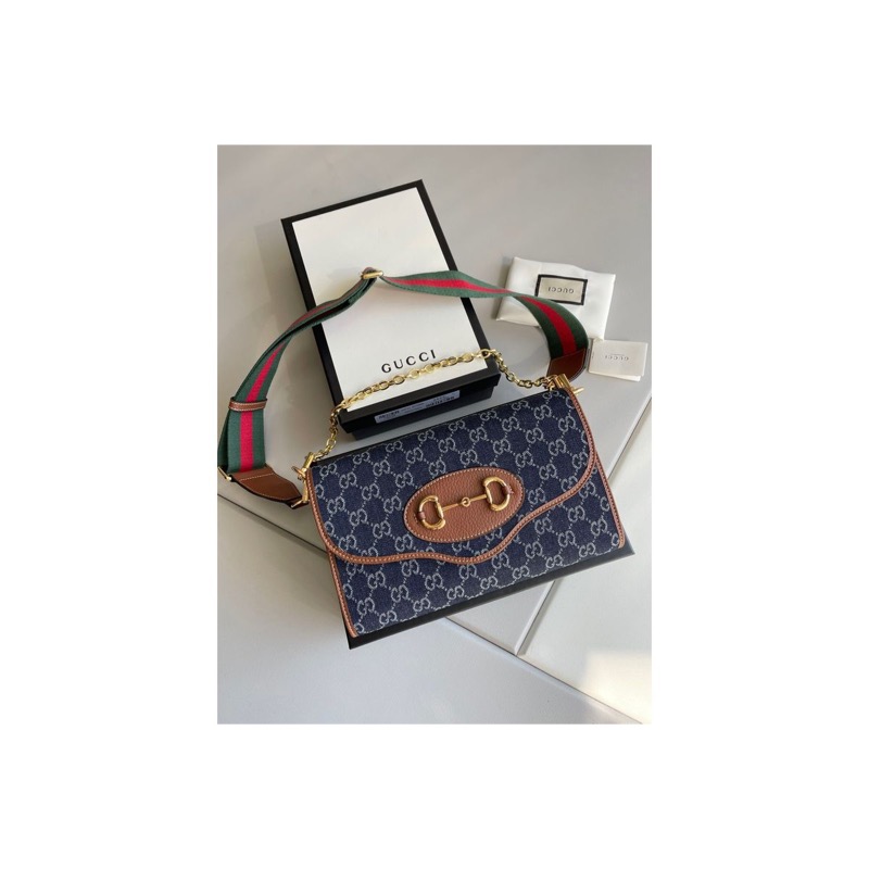 Gucci Horsebit 1955 Denim Bag