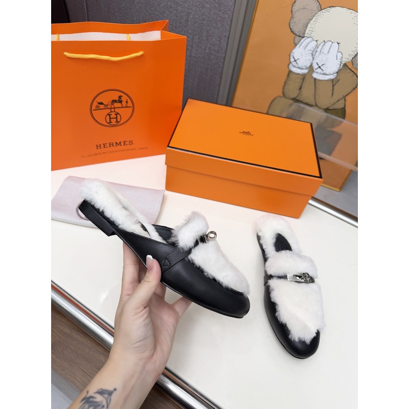 Hermès Shearling Loafer 159