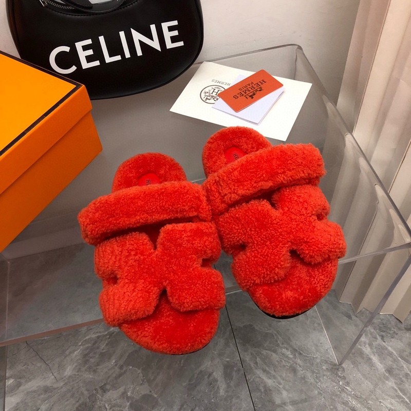 Hermès Oran Shearling Sandal 245