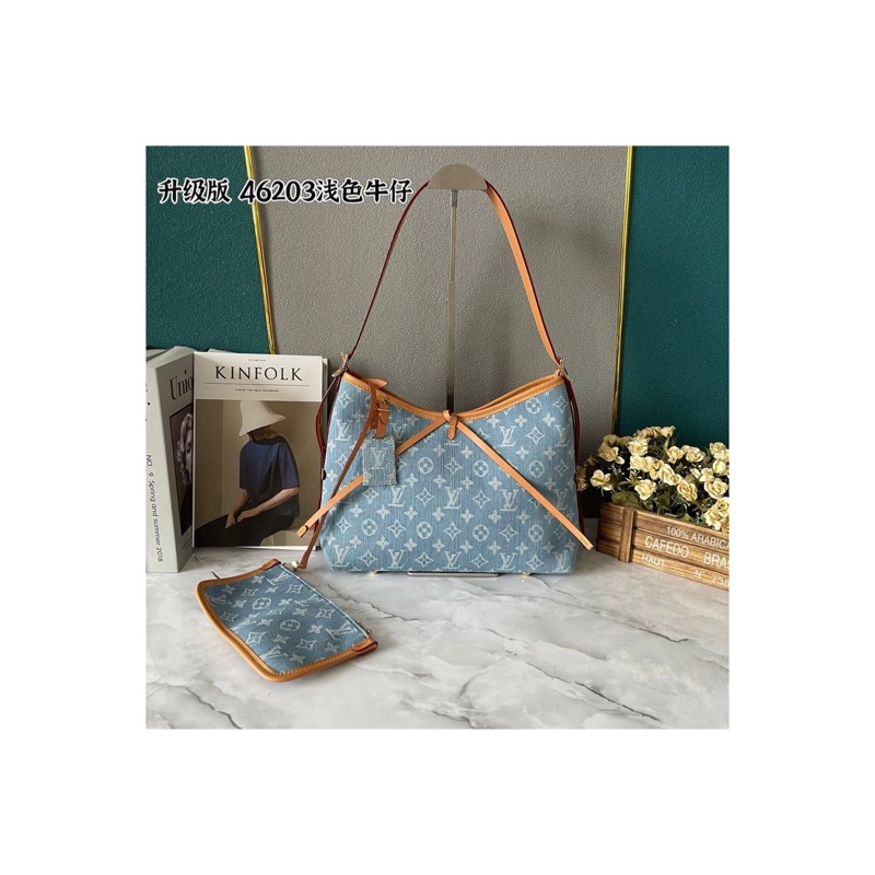 Louis Vuitton Neverfull Denim Bag
