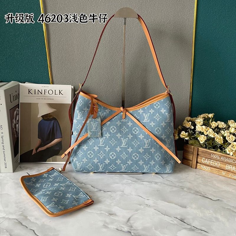 Louis Vuitton Neverfull Denim Bag