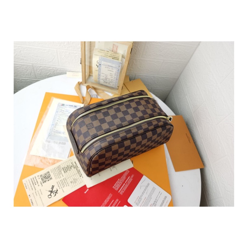 Louis Vuitton Dopp Kit Check Bag