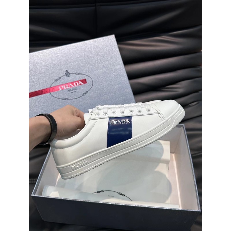 Prada Stripe Detail Leather Sneaker 065