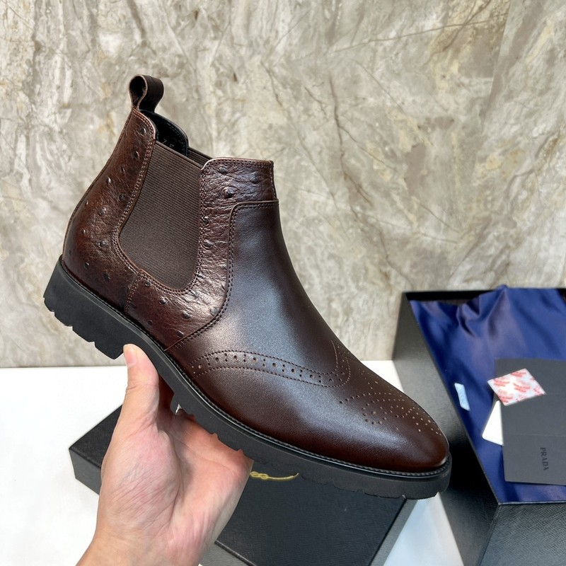Prada Leather Ankle Boot 068