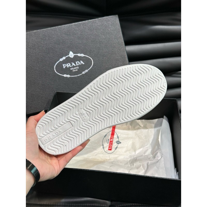 Prada Triangle Logo Leather Sneaker 095