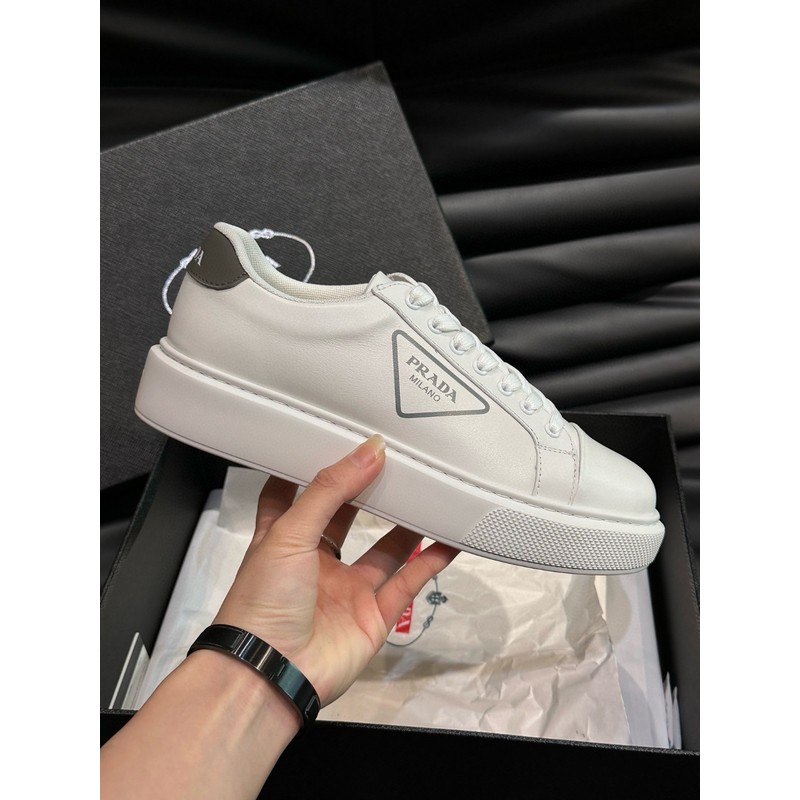 Prada Triangle Logo Leather Sneaker 096