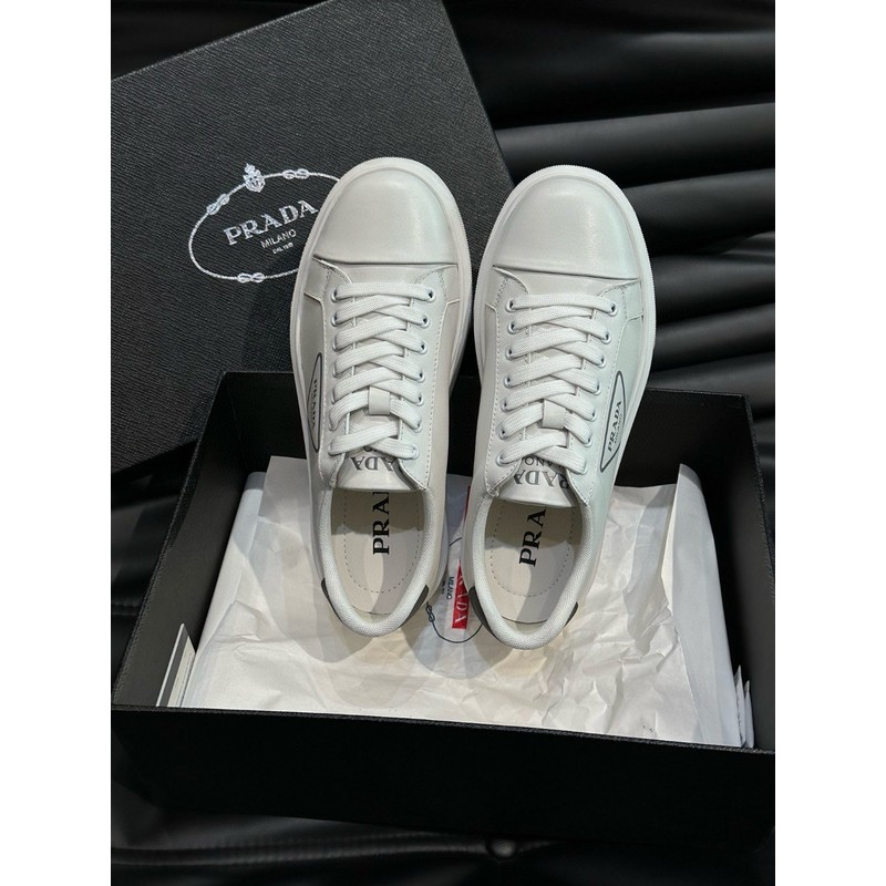 Prada Triangle Logo Leather Sneaker 096