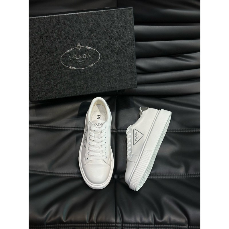 Prada Triangle Logo Leather Sneaker 096