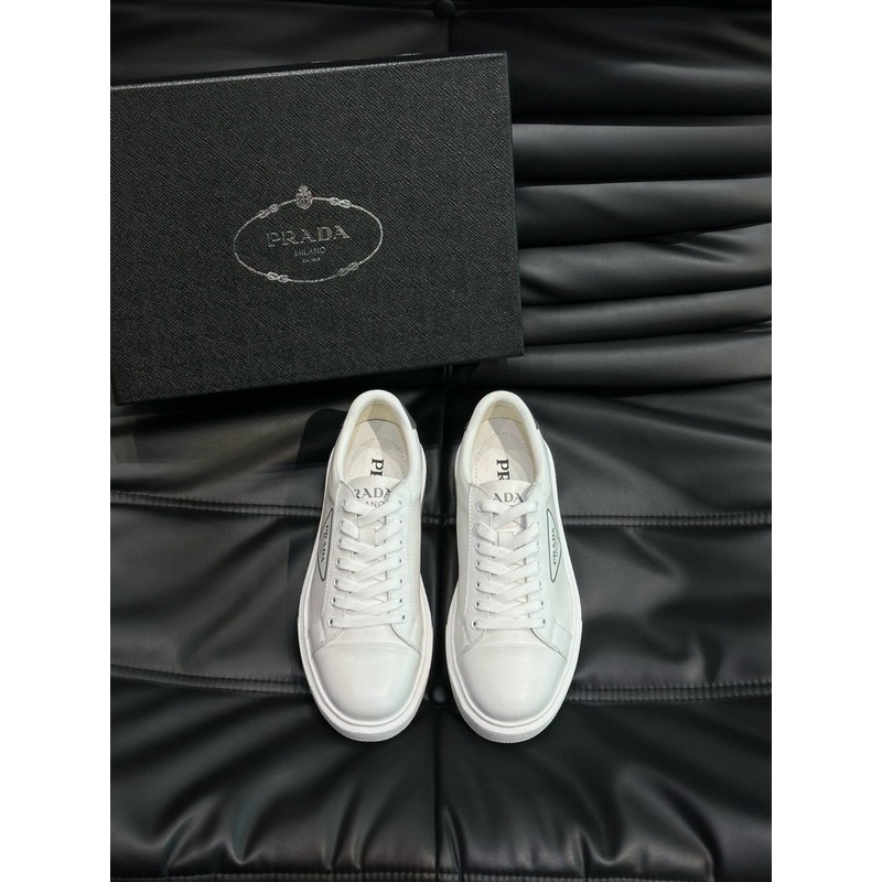 Prada Triangle Logo Leather Sneaker 096