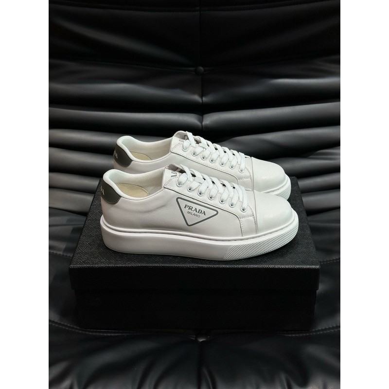 Prada Triangle Logo Leather Sneaker 096
