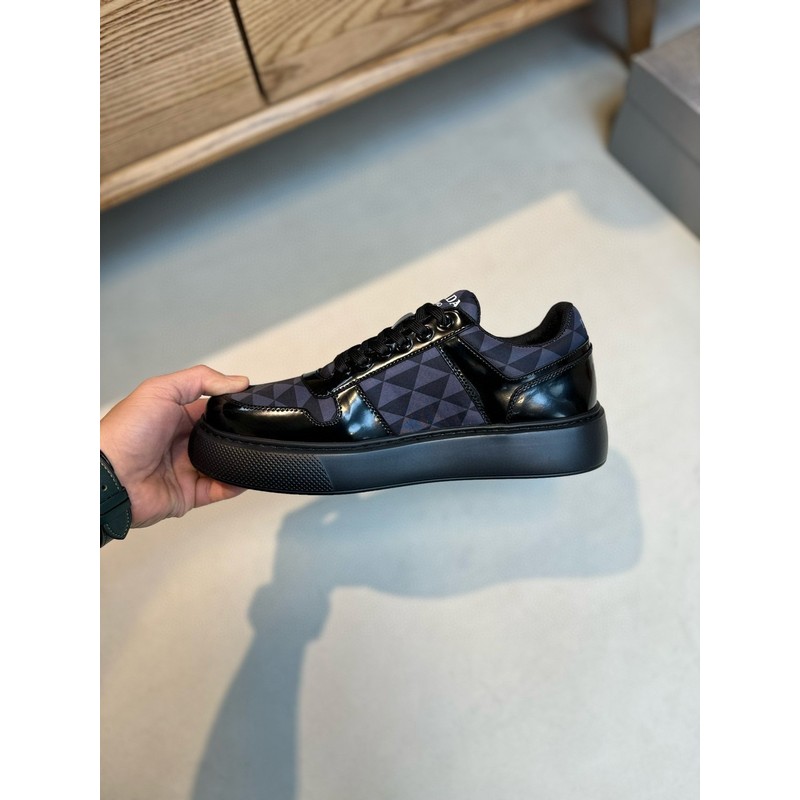 Prada Triangle Logo Leather Sneaker 097