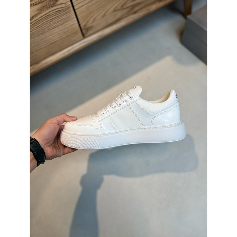 Prada Triangle Logo Leather Sneaker 100
