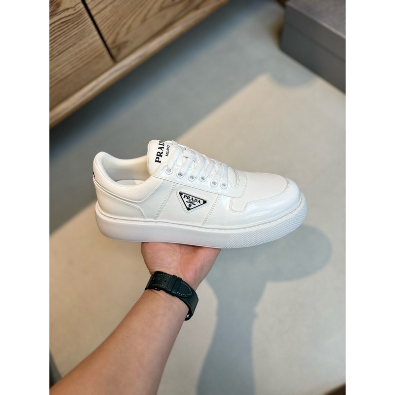 Prada Triangle Logo Leather Sneaker 100