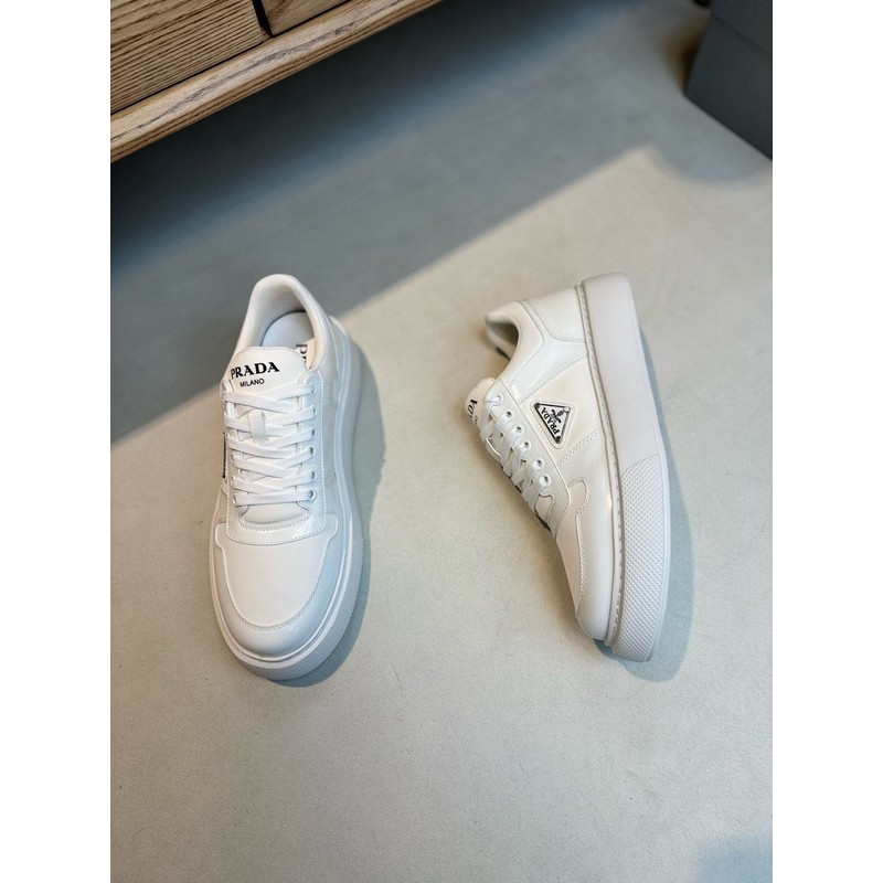 Prada Triangle Logo Leather Sneaker 100