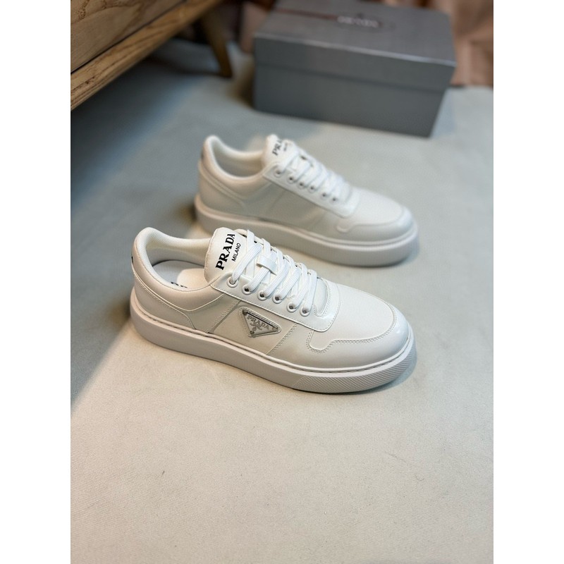 Prada Triangle Logo Leather Sneaker 100