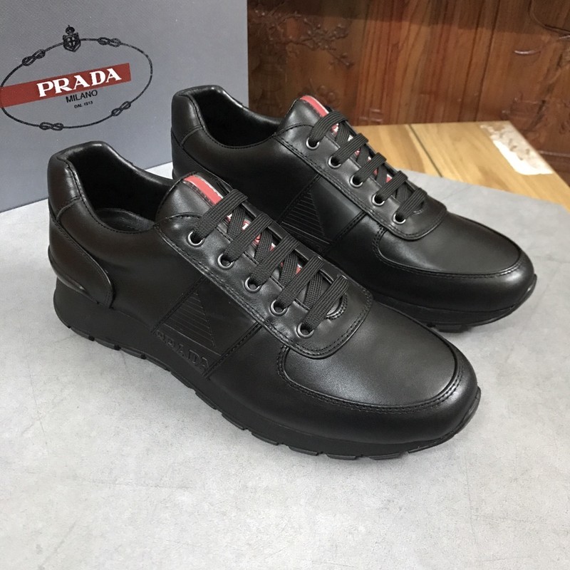 Prada Leather Logo Runner Sneaker 129