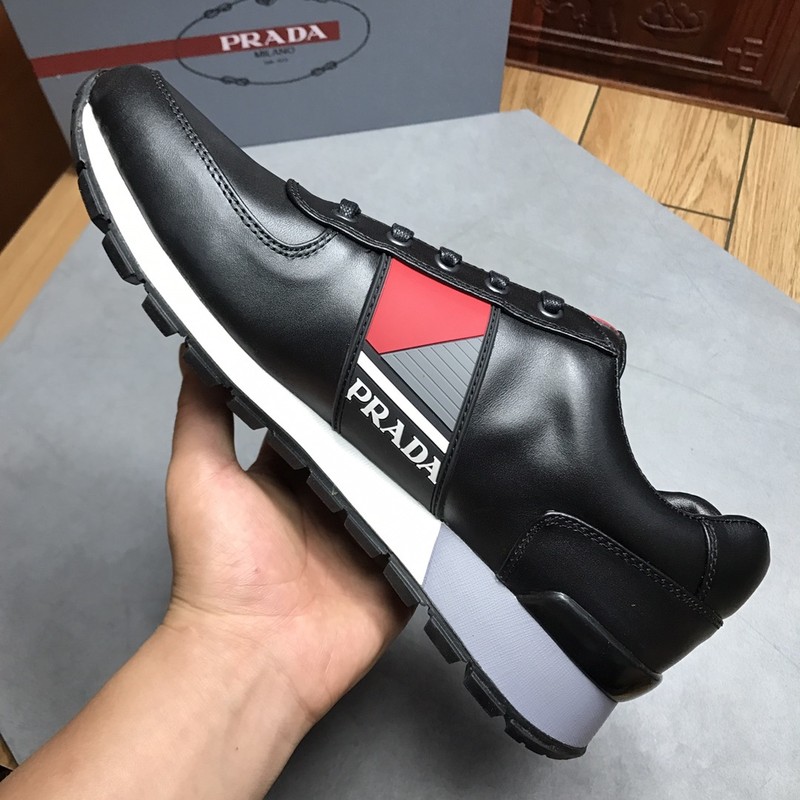 Prada Leather Logo Runner Sneaker 130