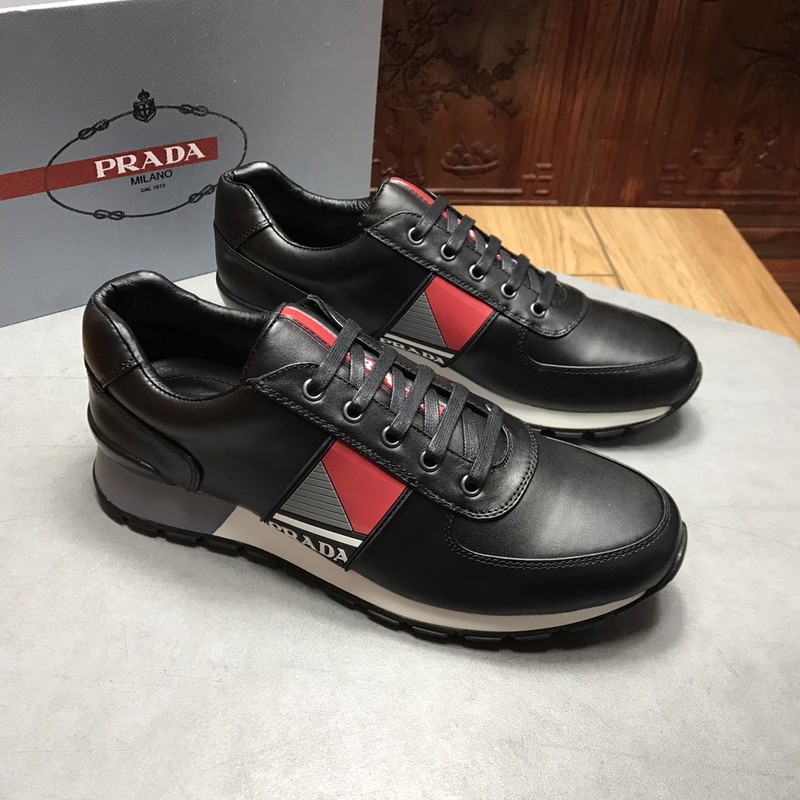 Prada Leather Logo Runner Sneaker 130