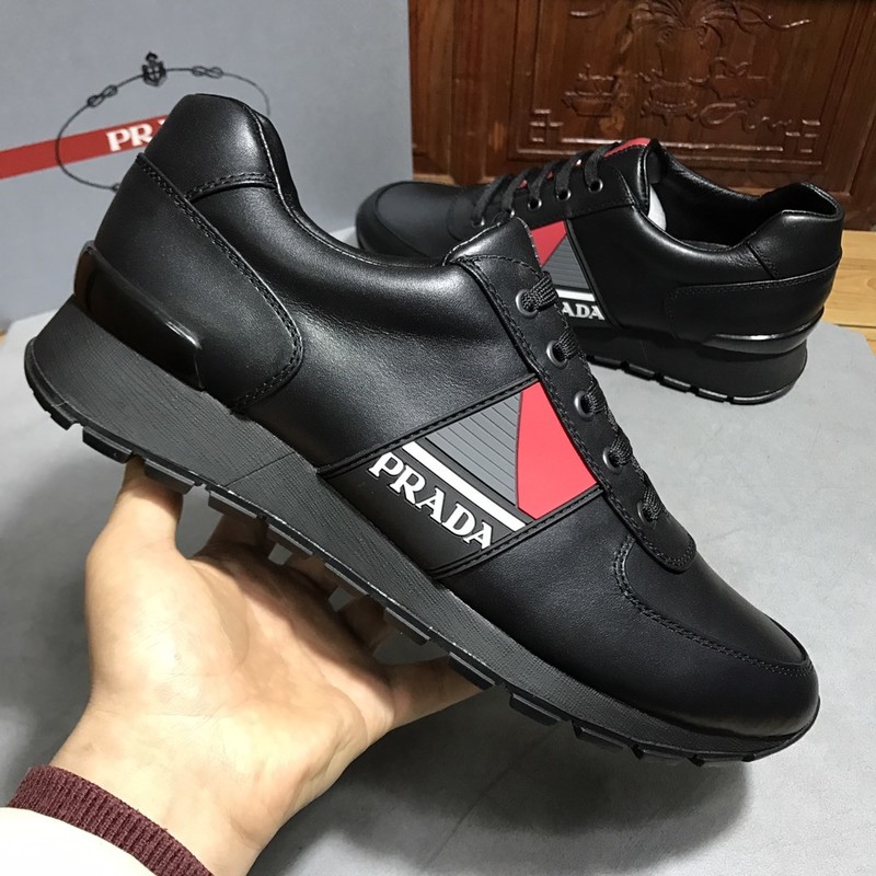 Prada Leather Logo Runner Sneaker 131