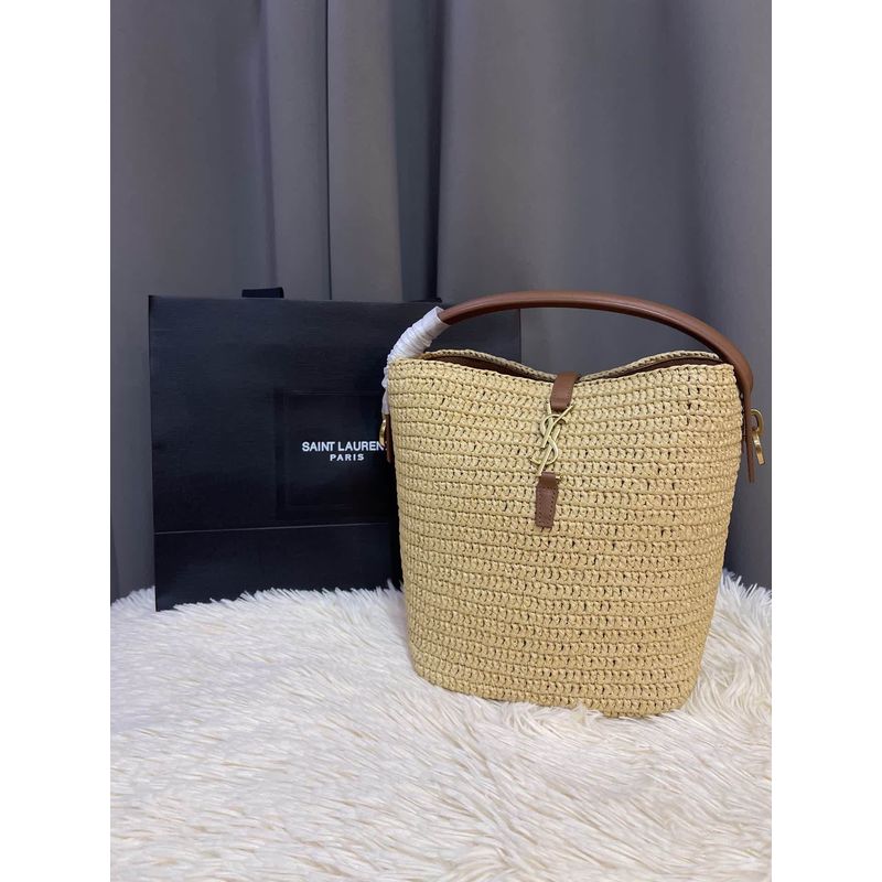 Saint Laurent Woven Bucket Bag
