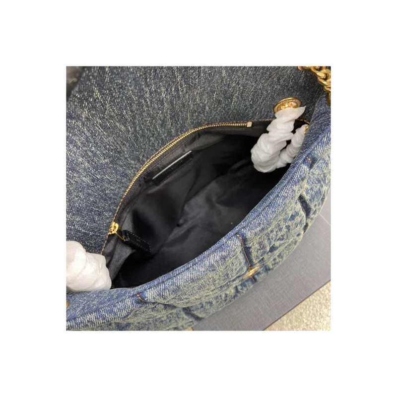 Saint Laurent Puffer Denim Bag
