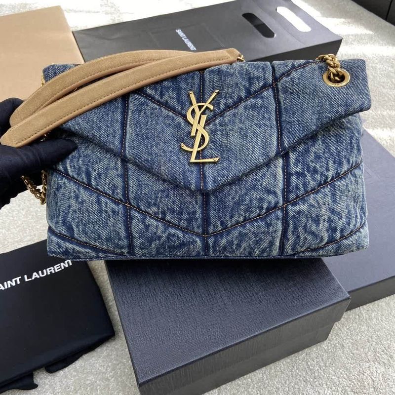 Saint Laurent Puffer Denim Bag