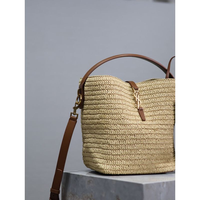 Saint Laurent Woven Bucket Bag