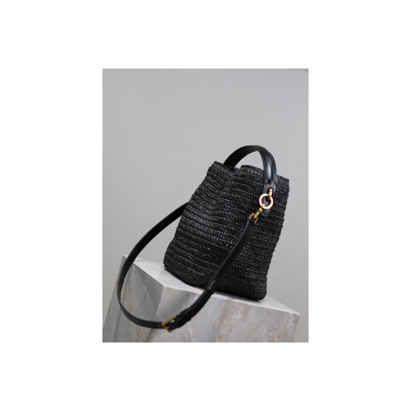 Saint Laurent Le 5 a 7 Woven Bag