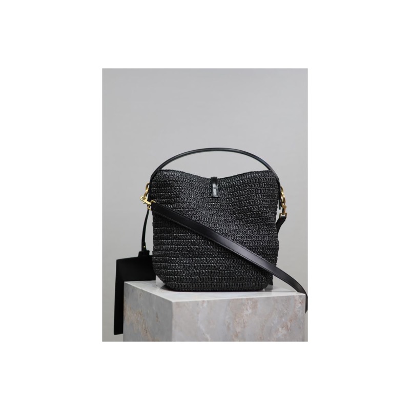 Saint Laurent Le 5 a 7 Woven Bag