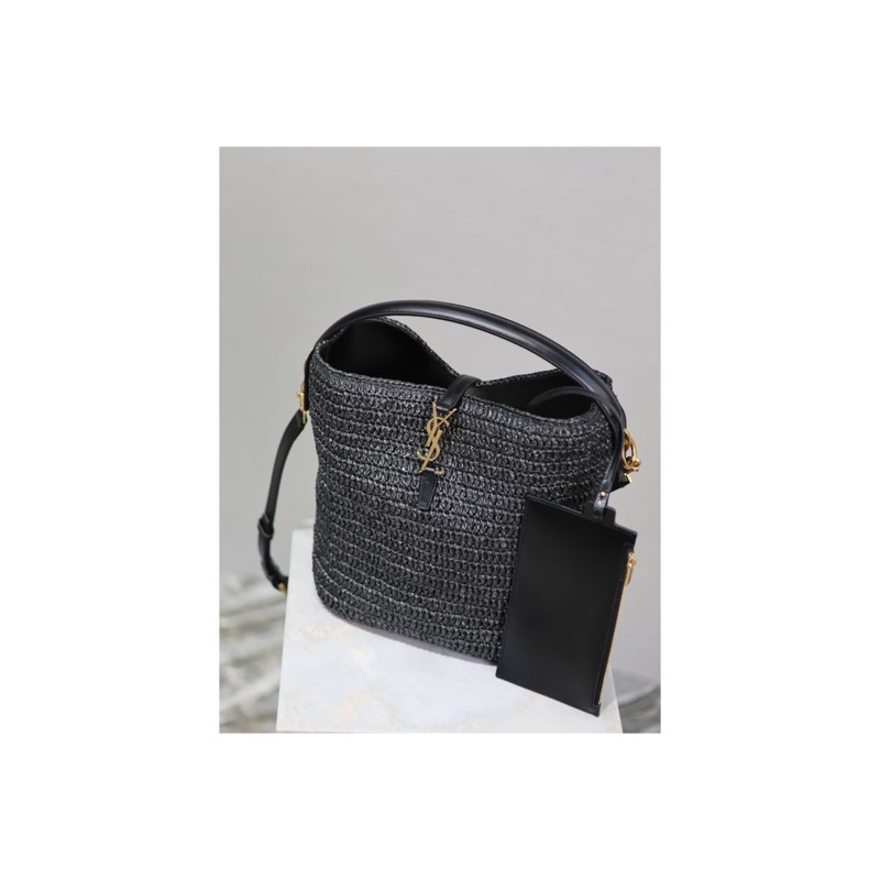 Saint Laurent Le 5 a 7 Woven Bag