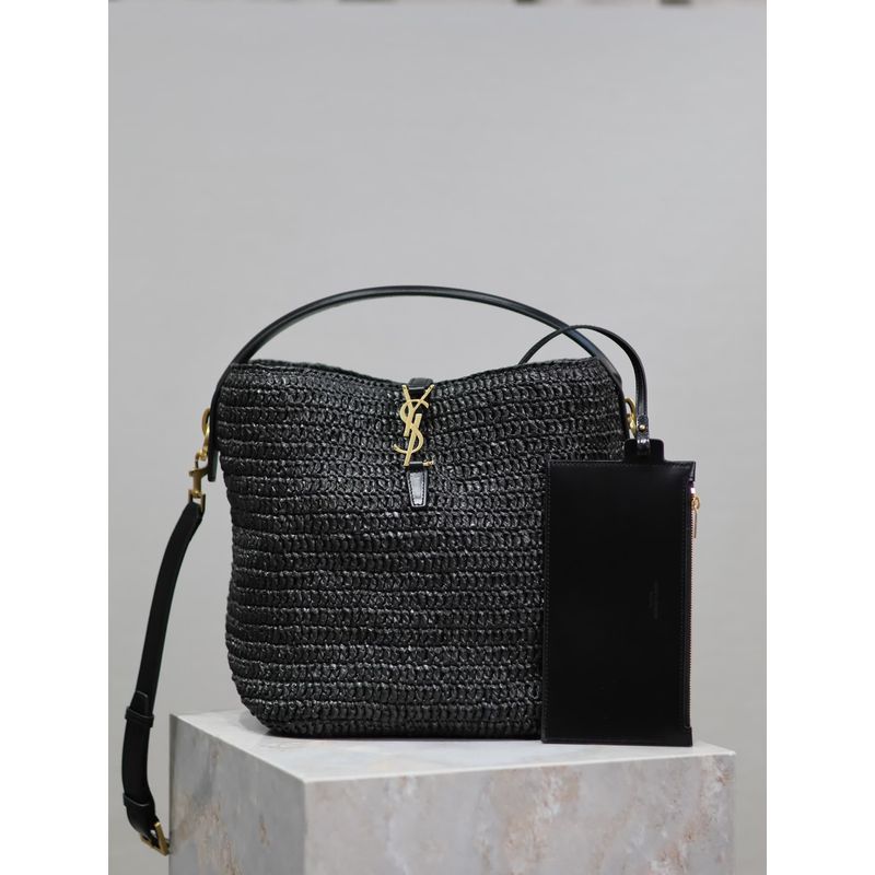 Saint Laurent Le 5 a 7 Woven Bag